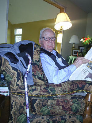 Dad in easy chair